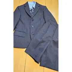 ネイビー ストライプ スーツ 110cm シャツ ネクタイ付き