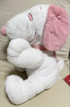 PEANUTS スヌーピー　BIGぬいぐるみ ホワイト ピンク