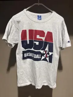 美品 90s Champion バスケット アメリカ代表 半袖 Tシャツ M