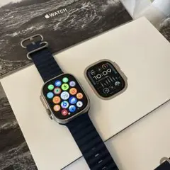【美品】Apple Watch ultra 2 チタニウムケース
