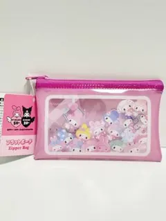 ハローキティ 50周年 フラットポーチ サンリオ マイメロ ガーリーポップ