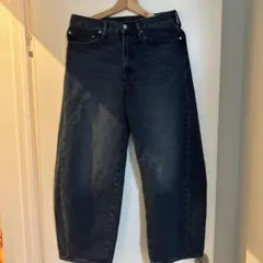 GU ワイドレッグデニム 29 ダークブルー