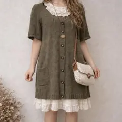 森ガール ミニワンピ チュニック フェアリーグランジ y2k 平成ギャル