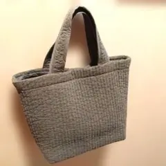 こ*ぬ様 ヌビバッグ◆ハンドメイド◆グレー　ふんわり〜持ちやすい〜使いやすい