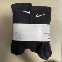 23〜25cm【3足組】ナイキ ソックス　ブラック　黒　nike ワンポイント