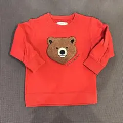 キムラタン　DITTOMARK 赤　クマ刺繍　長袖トレーナー サイズ100