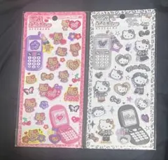 未使用　平成はっぴーフォン　ハローキティ　正規品　2種類セット　サンリオ　シール