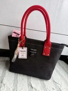新品未使用品 Jolie Joli デニムトートバッグ グレー/レッドのサムネイル