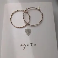 agete ツイストデザイン フープピアス