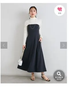 La boutique BonBon ネイビー フレアスカート 36