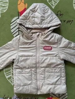 エーアベー クリーム色 フード付きダウンコート