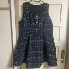 SHEIN 4XL ノースリーブ チェック柄 ミニワンピース