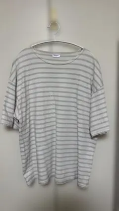 ORCIVAL オーバーサイズ ストライプ Tシャツ グレー・ホワイト