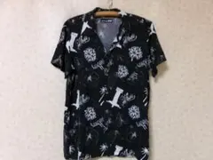 98060　MCD　アロハシャツ　黒　L