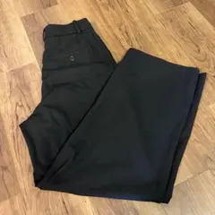 ユニクロ タックワイドパンツ ブラック　S