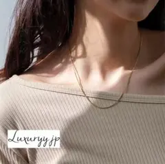 1mmスネーク 18Kコート ネックレス 【大人気】 サージカルステンレス