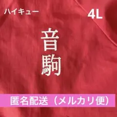 ハイキュー　音駒 フルジップジャケット　ナイロンジャンパーライトアウター 4L赤のサムネイル