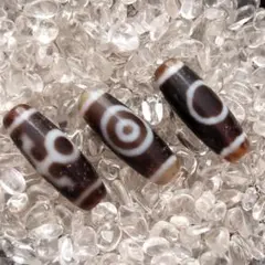 特価：三色天珠3点セット：一眼万字、二眼山形、貴人