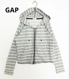 【GAP】トップス　パーカー　XXS　シンプル　グレー系　長袖　綿　麻