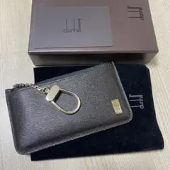 未使用⭐️ダンヒル チェーン付小銭入れ カーフレザー 本革 黒 箱＆布 イタリア製