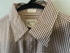 J.CREW 2-PLY COTTON ブラウンギンガムチェックシャツのサムネイル