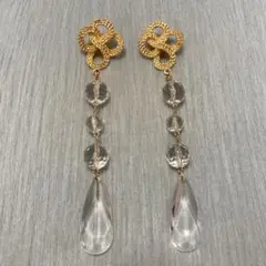 ヴィンテージ　ドロップデザインピアス