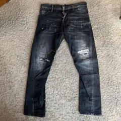 DSQUARED2 ダメージ加工デニムパンツ セクシーツイスト BLACK 50