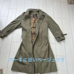 ベージュ トレンチコート チェック柄