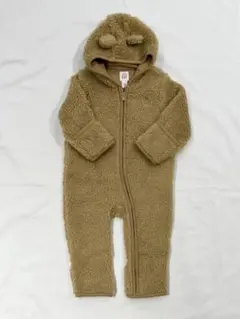 GAPベージュ ボアクマ耳ロンパース
