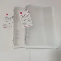 DAISO　6リングファイル　ホワイト ★A5 【2個セット】★人気★かわいい★