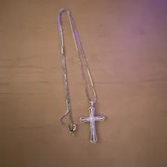 ストーン装飾 クロス型ネックレス