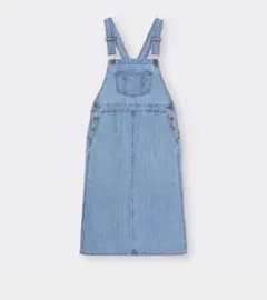 gu デニムサロペット マキシ丈 ライトブルー S