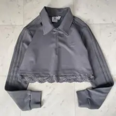 極美品✨アディダス トラックトップ 裾フリル ハーフジップ ライトアウター XL