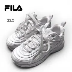 【美品】FILA フィラ プロムナード 厚底スニーカー 22cm 白のサムネイル