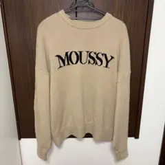 MOUSSY ベージュ茶色 ニットセーター Fのサムネイル