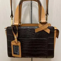 【美品】クロコダイル　バッグ　リアマッサ エキゾチックレザー