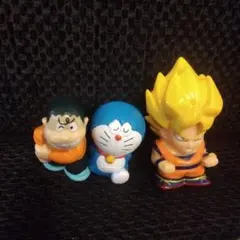 希少レトロ【エンビ人形】ドラえもん・ドラゴンボール孫悟空・ジャイアン 3体セット