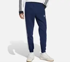 adidas ネイビー　スリーストライプパンツ【メンズS】