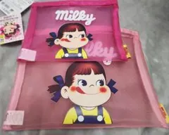 ミルキー　ペコちゃん　ポーチ　韓国限定