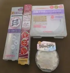 キャンメイクフェイスパウダー、まつ毛化粧液、ジェルライナー、むにゅっとハイカラー