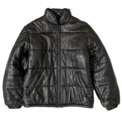 00s Leather down jacket y2k 平成 グランジ お兄系