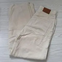 PAGEBOYコーデュロイストレートパンツ ホワイト M