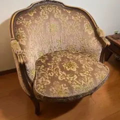 karimoku domaniカリモク 金華山張り 1人掛けソファ 猫脚 ロココのサムネイル