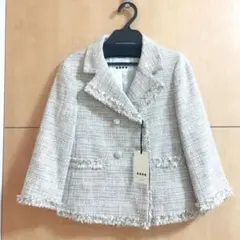 新品タグ付き　プラステツイードジャケット　ベージュ　サイズ0