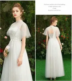 ブライズメイドドレス ロングドレス パーティードレス 演奏会 ピアノ 発表会 二