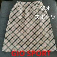 GIOSPORT・ジオスポーツ。チェック柄 フレアスカート 44のサムネイル