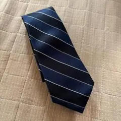 J.PRESS ネイビー ストライプ ネクタイ ハンドメイド シルク100%