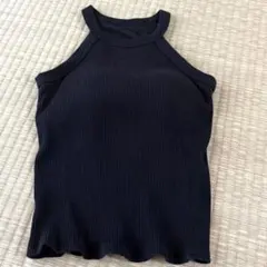 ユニクロ　ホルターネックブラタンクトップ　M 黒　ブラック