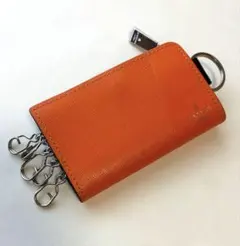 【LANVIN en Bleu】牛革キーケース兼コインケース　オレンジのサムネイル
