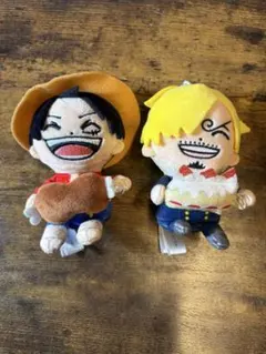 ワンピースコレクタブルぶらさがりぬいぐるみ ルフィ サンジ